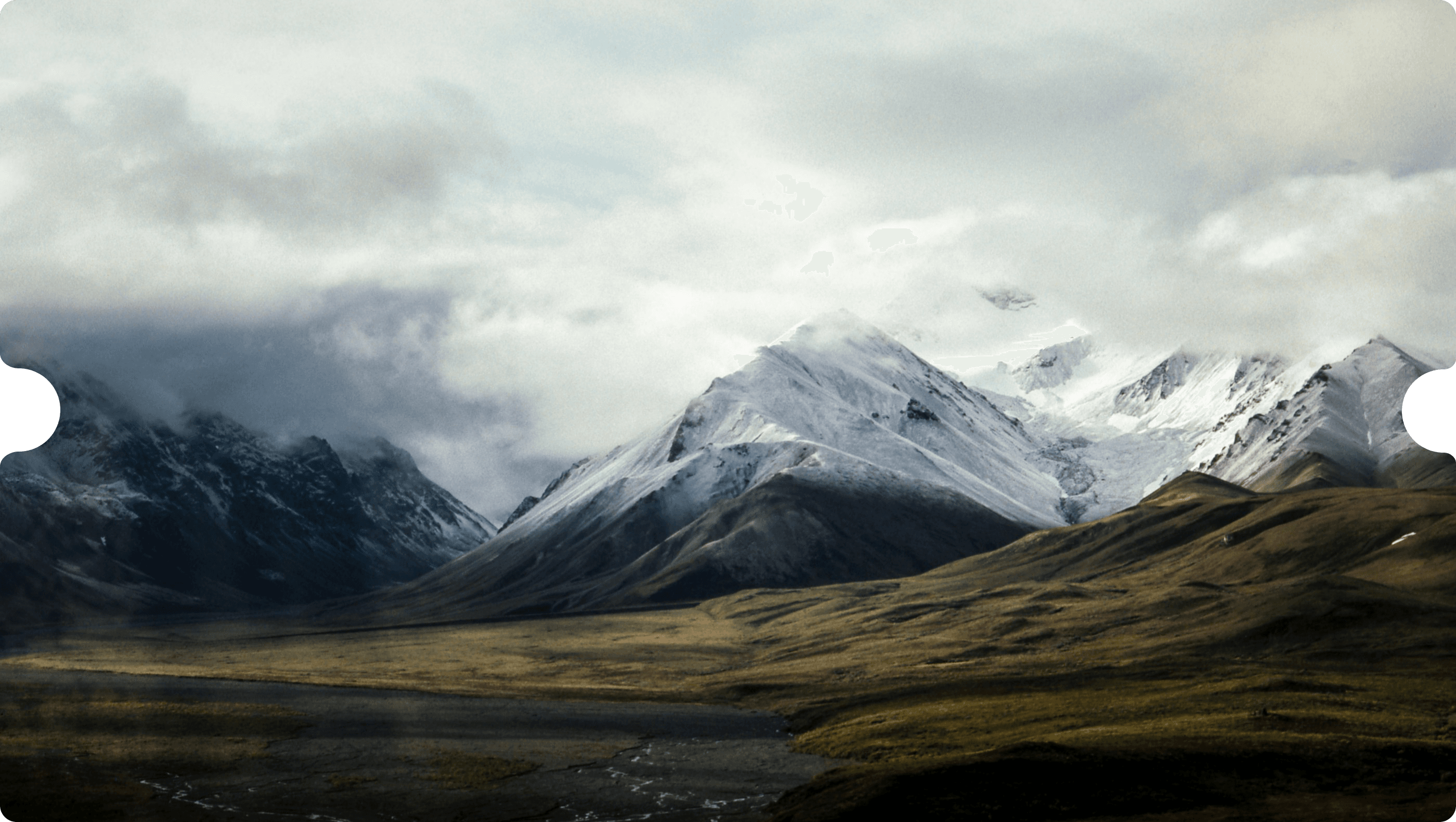 Snow-capped mountain landscape