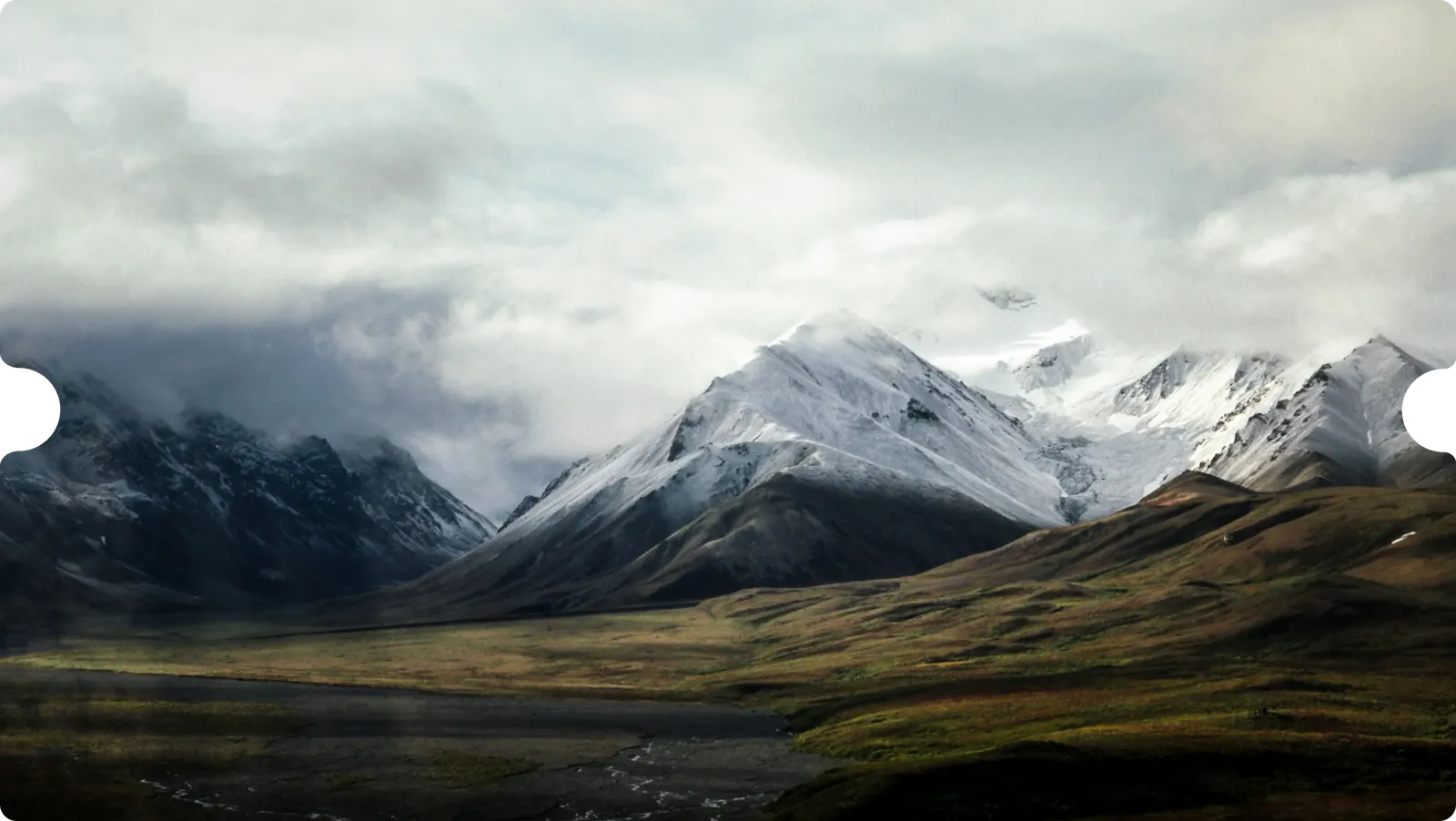 Snow-capped mountain landscape